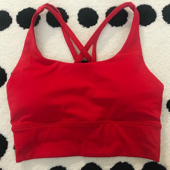 lululemon athletica Other - LULULEMON Energy Bra Longline in Dark Red Size 2